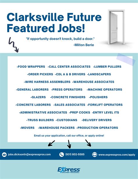 858 jobs. . Jobs hiring in clarksville tn